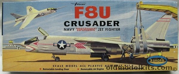 Aurora 1/50 F8U Crusader (F-8 F8U1), 119-130 plastic model kit